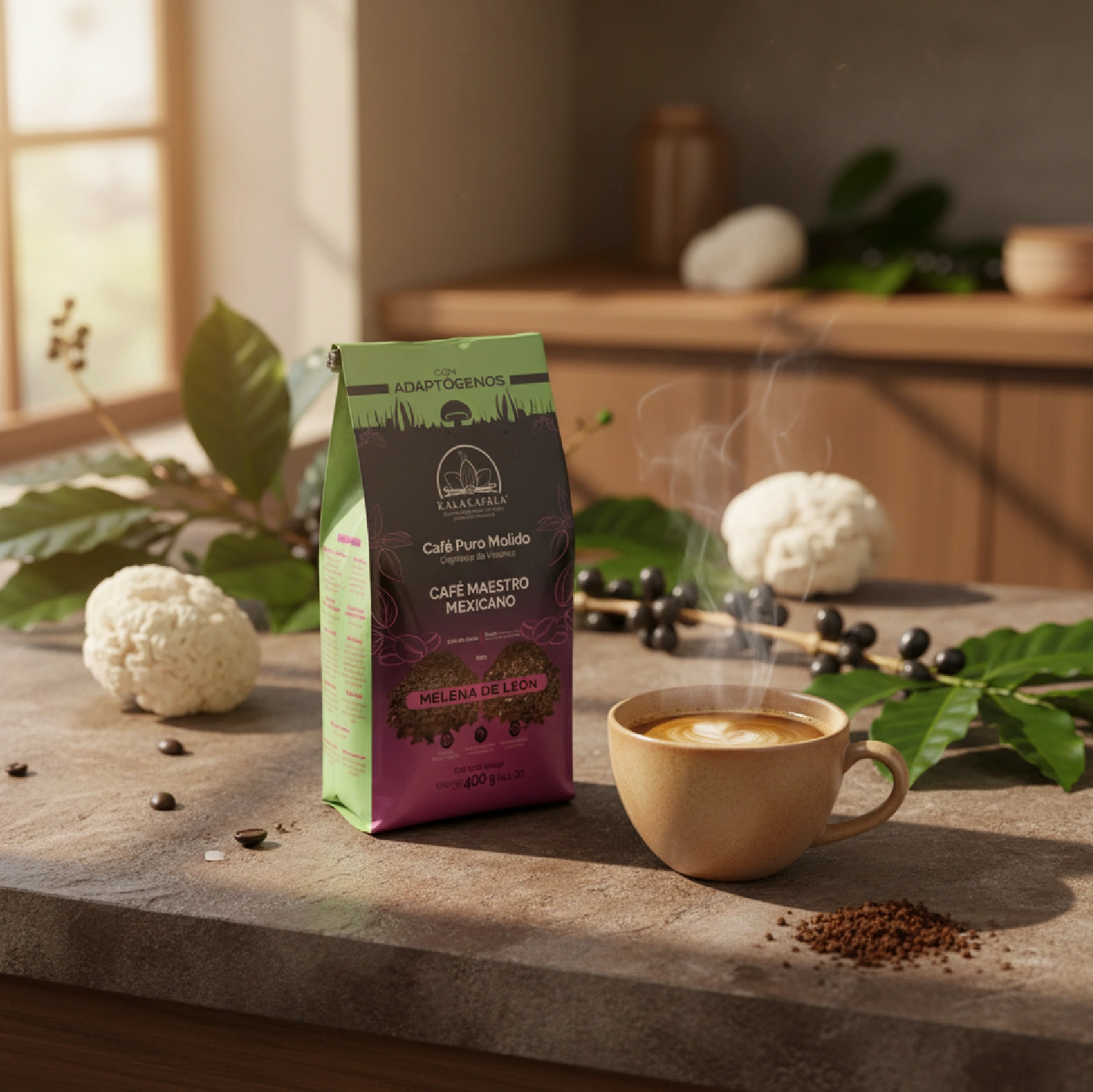Café Molido con Melena de León miniatura 3